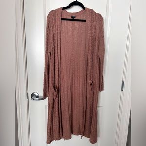 Torrid rose gold duster cardigan, size 1X